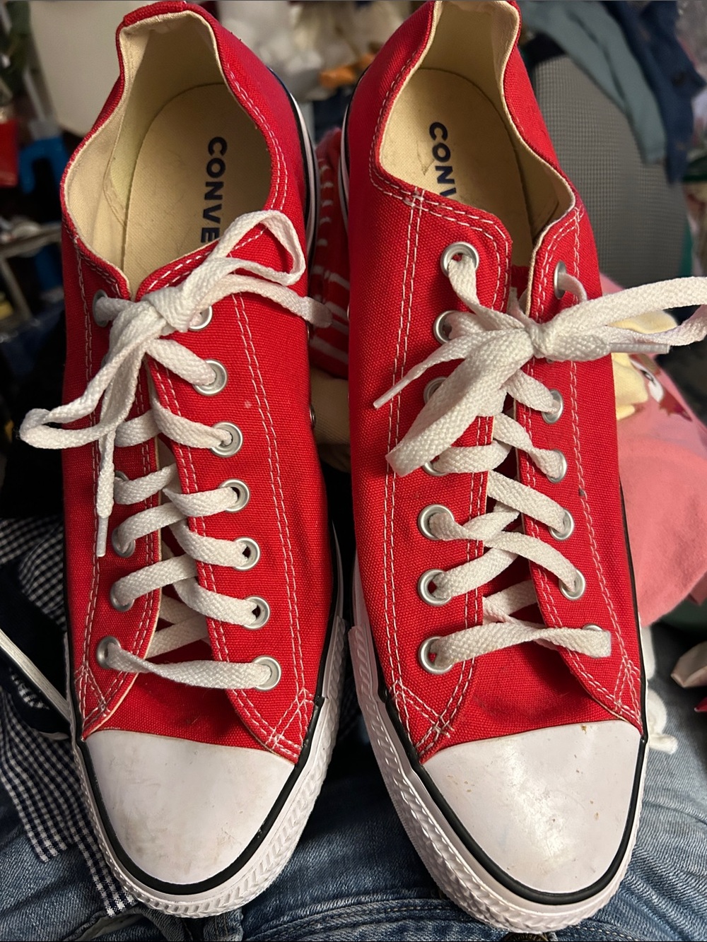 Converse Allstars  Red Canvas Low Top Sneakers Men’s  Size 12 NEW No BOX